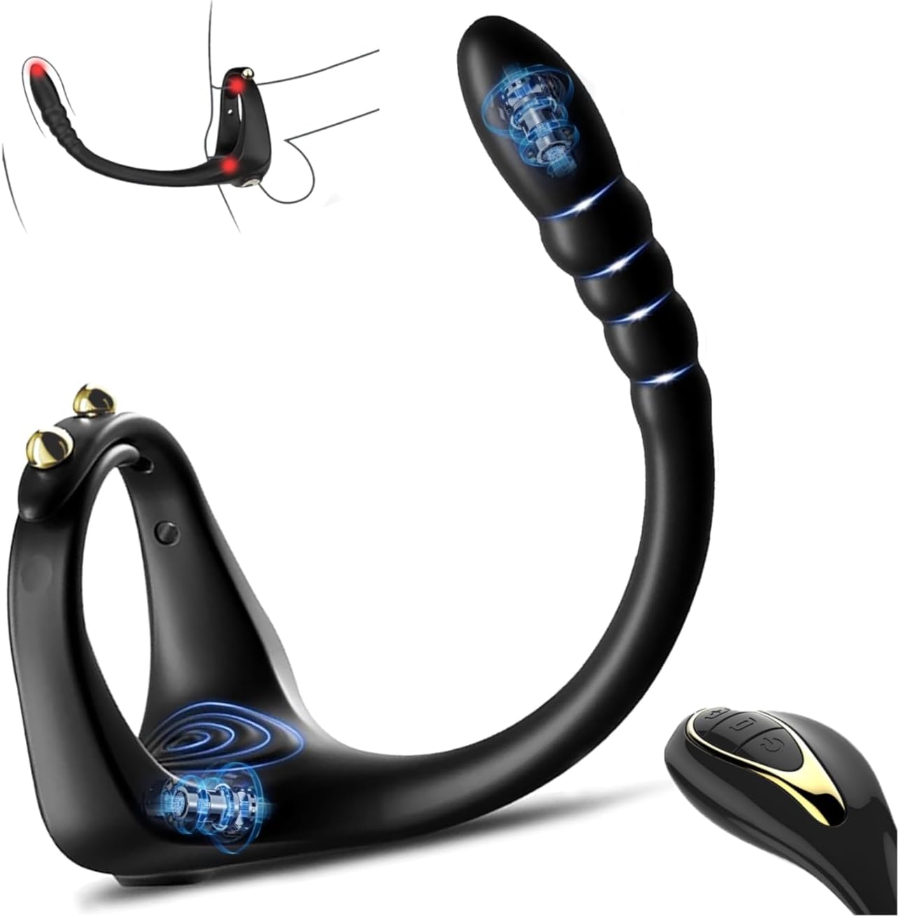 10段階振動&Wモーター搭載 アナル快感ツール 前立腺&会陰刺激対応 遠隔操作可能