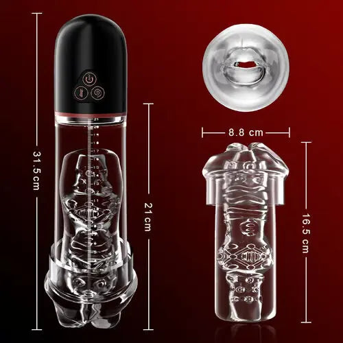 2-in-1振動吸引機能吸引ポンプマスターベーター