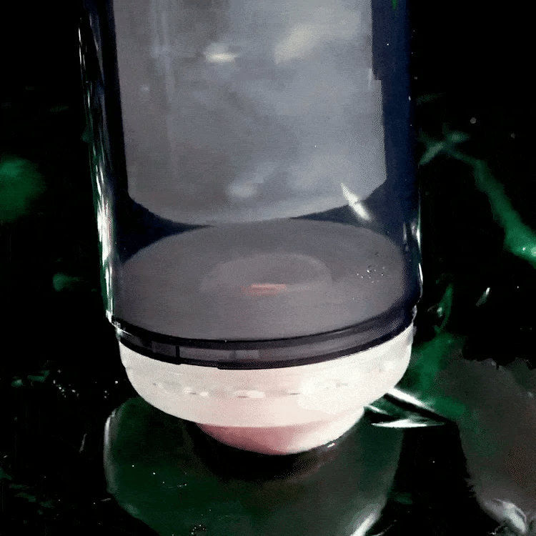 7回転×7吸引のW刺激 電動吸引回転ホール IPX7防水 透明舌舐め体験 電動ホール