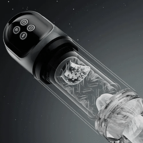 7回転×7吸引のW刺激 電動吸引回転ホール IPX7防水 透明舌舐め体験 電動ホール