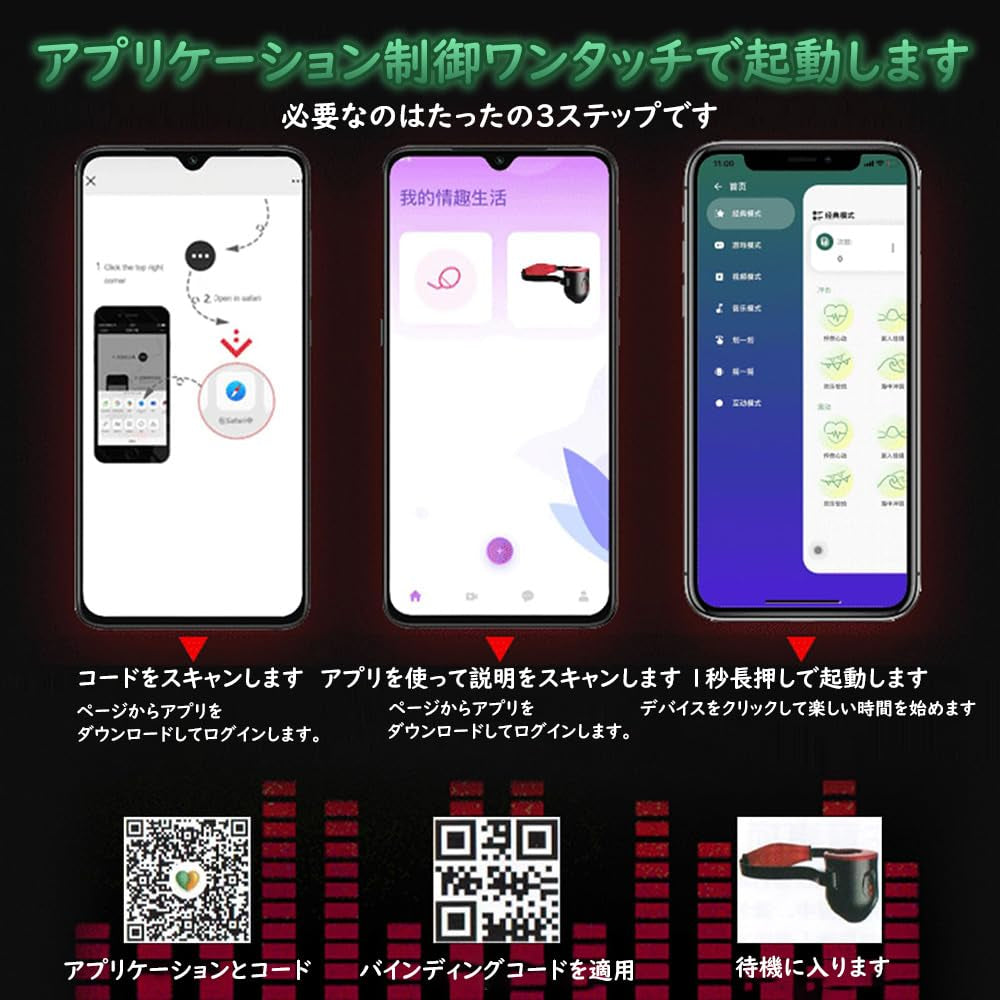 世界中から繋がる遠隔オナホ×完全ハンズフリー - ウェアラブルベルト・6伸縮振動・APP联动・超軽量コンパクトの最高峰遠隔オナホ