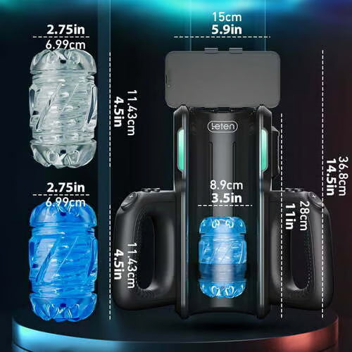 700発/分オーバーピストン×W仕様貫通ゲルスリーブ - 双手操縦ハンドル&スマホホルダー搭載の最高峰自動貫通オナホ