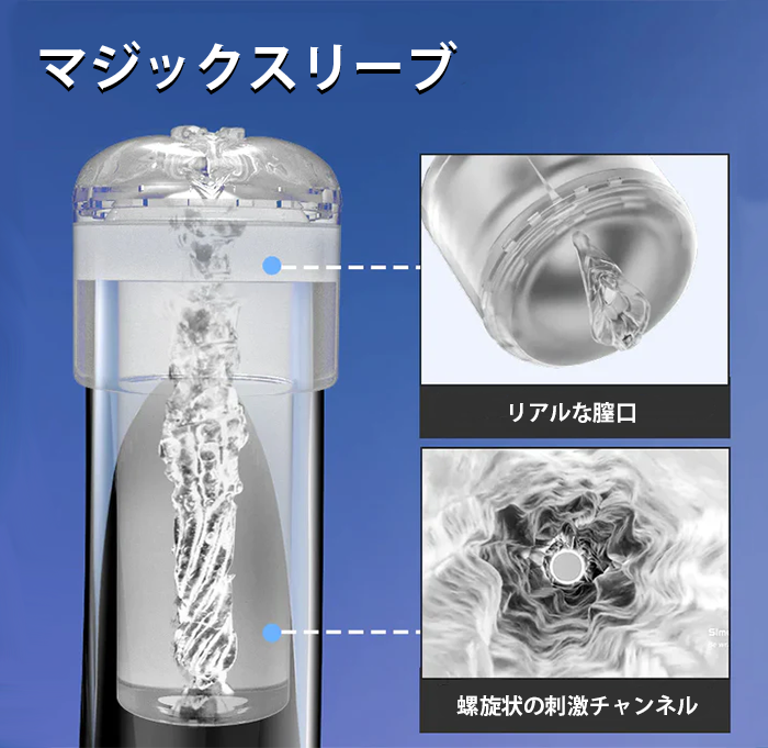 「スパイラルスパ」3段階全自動ペニスポンプ|温水ハイドロ&空気両用・スパイラル内胆・IPX7完全防水・ワンタッチ瞬間減圧