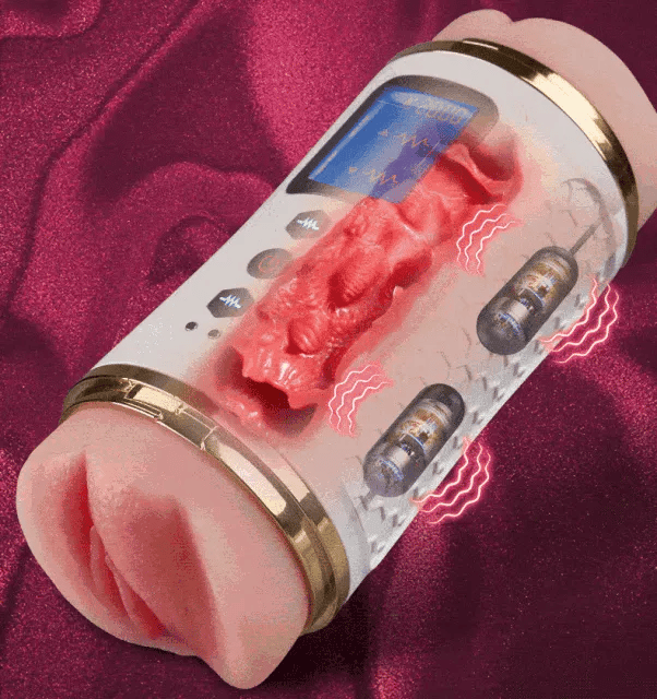 貫通式ダブル振動 10段階強力振動 IPX7防水 電動オナホール