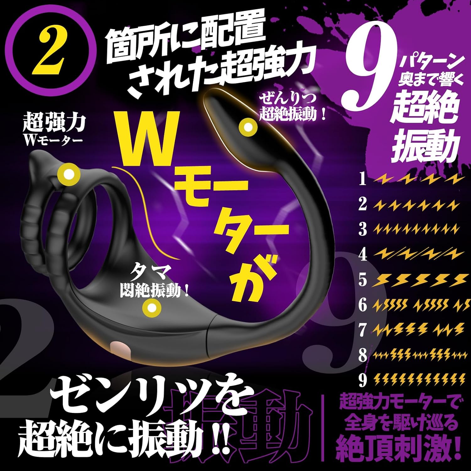 多機能前立腺刺激グッズ 9種類振動＆同時刺激で深い快感を体験