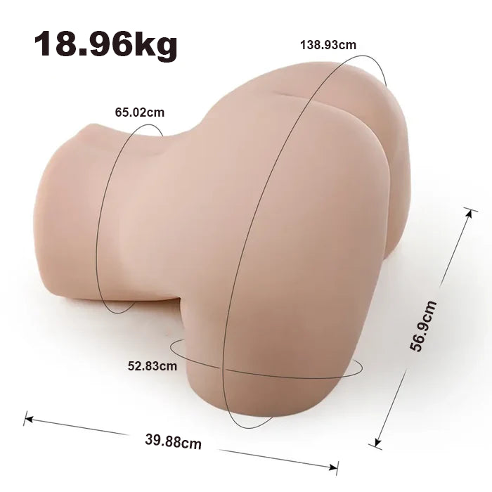 圧巻の巨尻！ミナジ (Minaj) - 18.96kg超重量級BBW臀部躯干・54.7インチ巨大ヒップ・Wチャンネル・プレミアムリキッドTPE・リアル尻オナホ