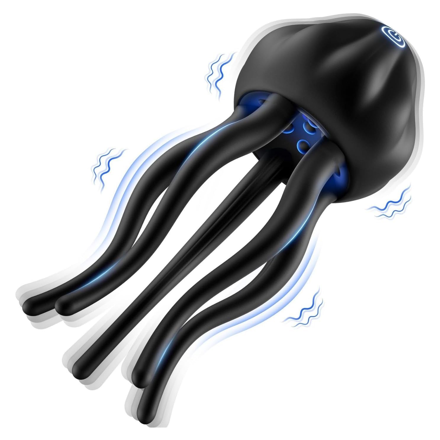 OnaToy タコ型シリコン素材亀頭バイブレーター 10種類の振動パターン付き