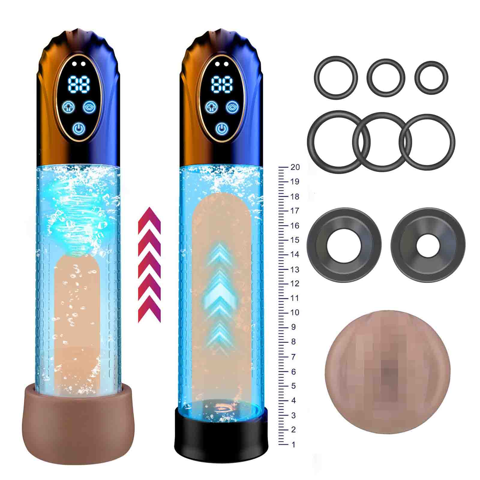 電動真空吸引ポンプ 6段階吸引モード 内胆＆交換スリーブ付き