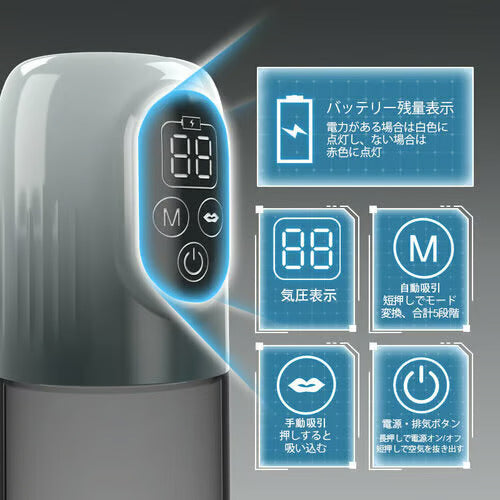 電動ペニス増大 ポンプ 5段階の吸引