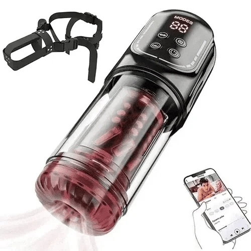 App遠隔コントロール×IPX7完全潜水防水 - 4in1真空吸引ピストン回転＆W側核激振搭載の最高峰スマート遠隔オナホ