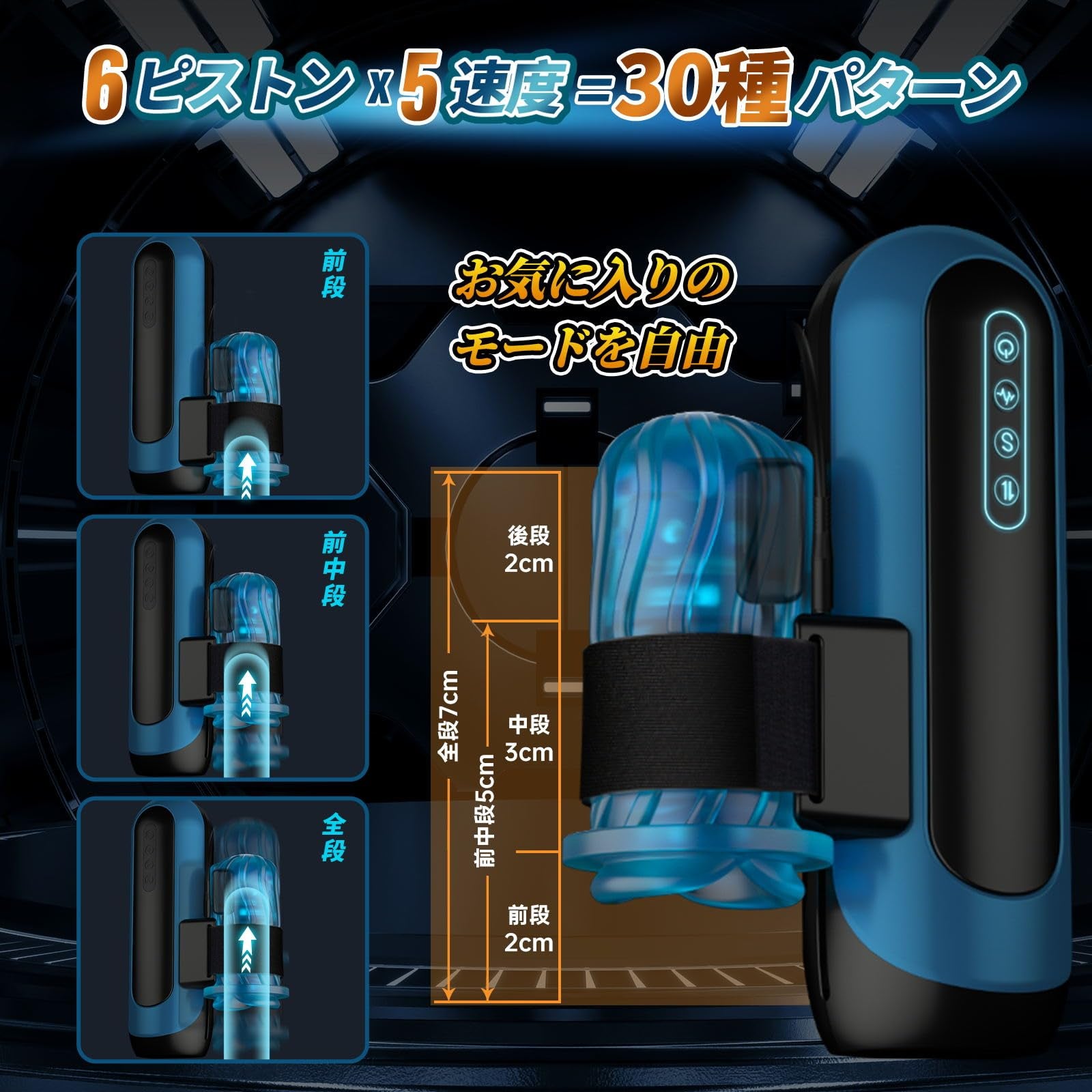 700発/分外置連杆ピストン×3インチ超長ストローク - 10バターン独立激振エッグ・1秒着脱10秒洗浄・60dB静音の最高峰ピストンオナホ