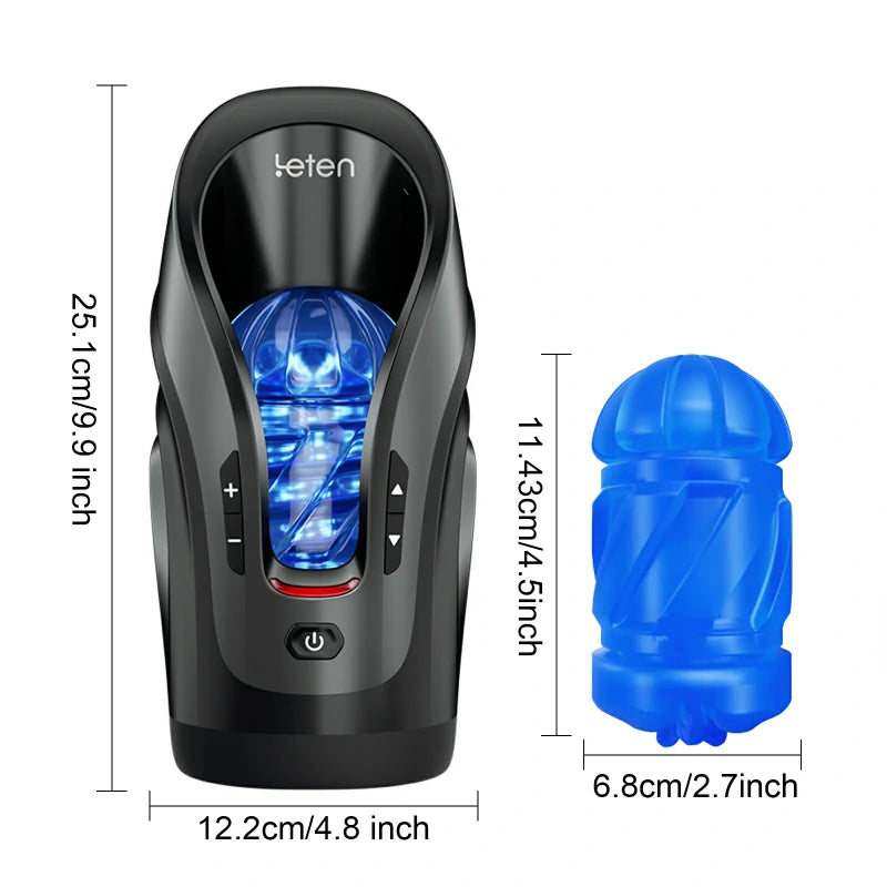 Leten Cannon King Mini:クイックショット突きペニスストローカートイ