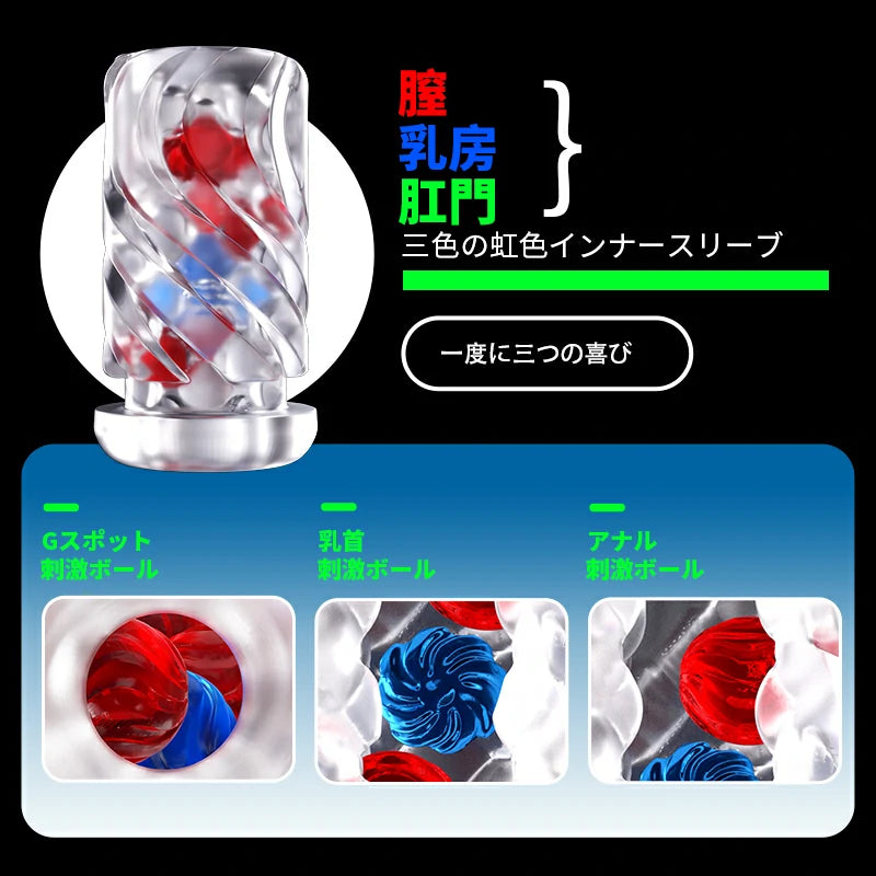 Leten Zero Gravity：10種類の振動周波数・6段階スピードのスラスト振動ストローカー、360°赤外線加熱対応