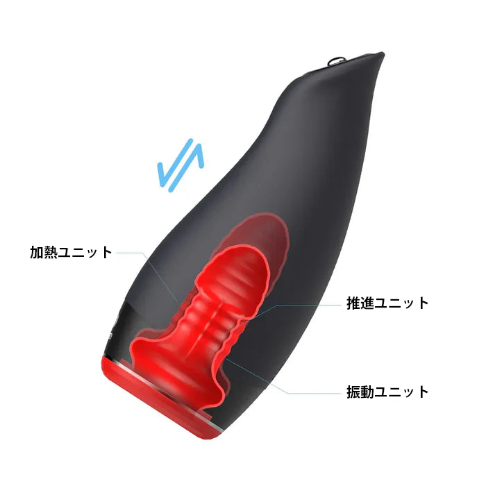 「プレジャーエンジン」60秒急速アクティブ加熱・4方向ジョイスティック制御・5速自動ピストン×7速振動 完全シリコン装甲