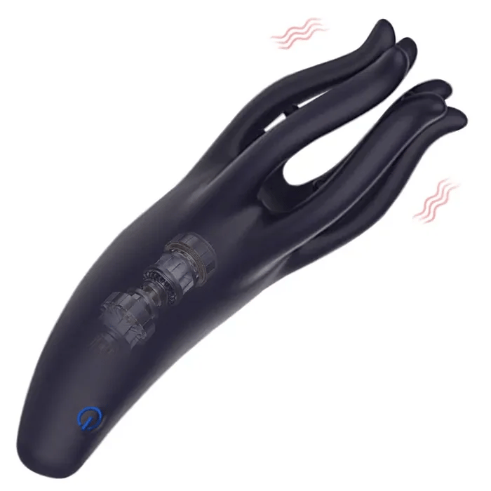 「テンタクルスリム」エルゴノミクス微弧型・360°タコ吸盤内紋 10種超振動マッサージ 2-in-1早漏克服スタミナ強化 完全防水 亀頭バイブ