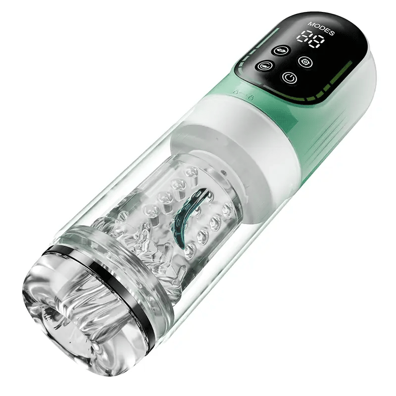 5in1連動（ピストン×吸引×回転×W振動×増大）- IPX7完全防水＆LCD触控パネル搭載の最高峰電動オナホール