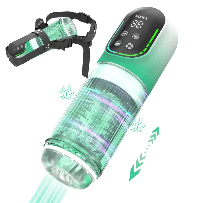 5in1連動（ピストン×吸引×回転×W振動×増大）- IPX7完全防水＆LCD触控パネル搭載の最高峰電動オナホール